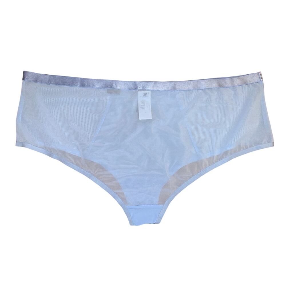 Torrid Women's Plus Size Blue Micro & Mesh Mid-Rise Cheeky Panty Size 4 4X New